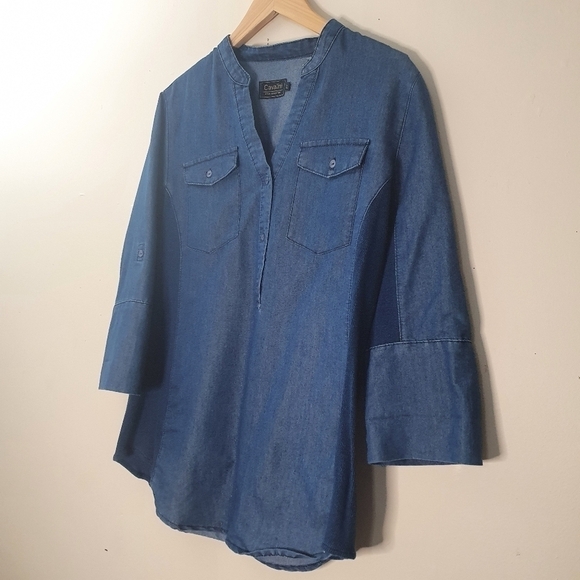 Cavalini Denim Collection Top Size L - Picture 3 of 6